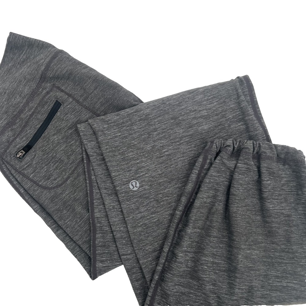 LULULEMON Women's Sz 4 Dark Heather Gray Low-Rise Cinch Bottom 34" Joggers Pants